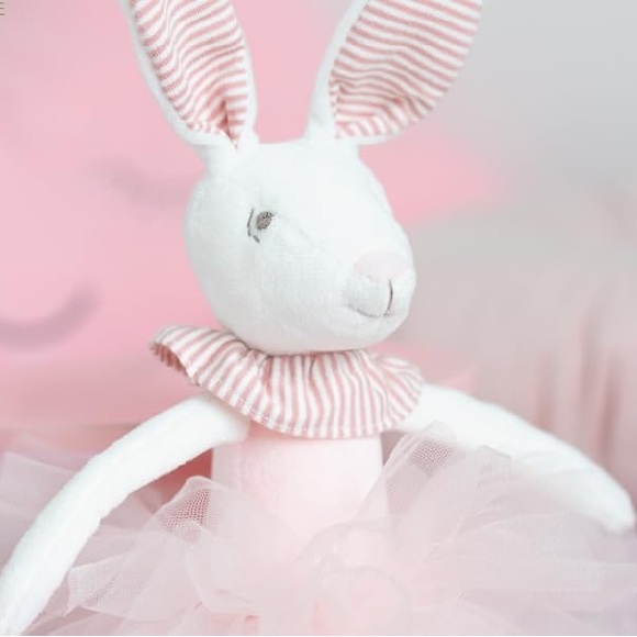 Striped Ear Bunny Plush in Pink and White great Easter Gift - Picture 8 of 8
